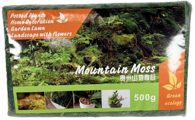 山苔蘚 盆栽植物家居裝飾花園草坪景觀 500g, 1個