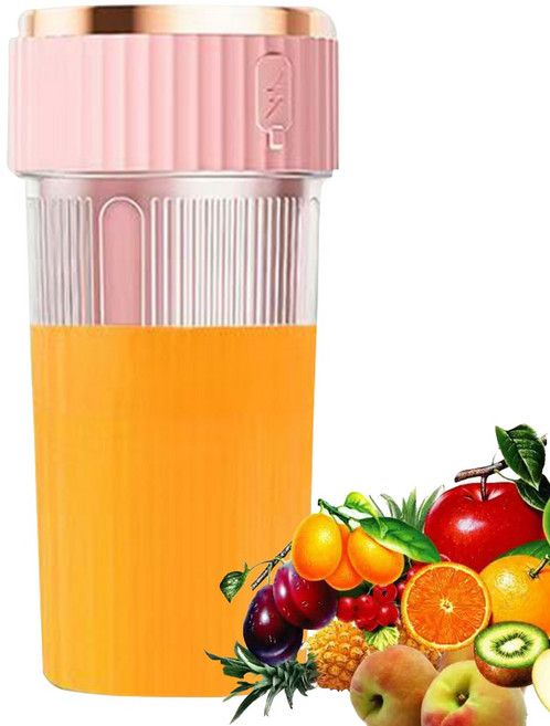 휴대용 다용도 소형 착즙기 6중 칼날 무선 저소음 과일채소 캠핑용 가정용 믹서기, 녹색