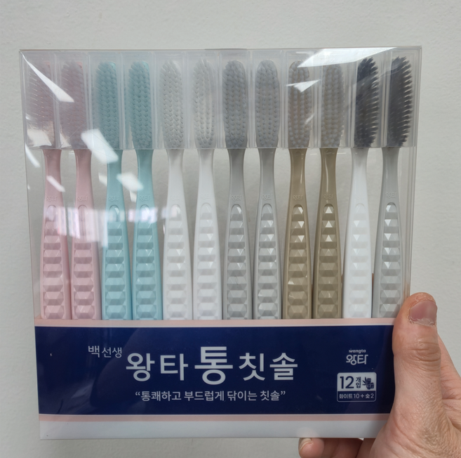 백선생 왕타 통칫솔 화이트 10입 + 숯 2입, 1개, 12개입