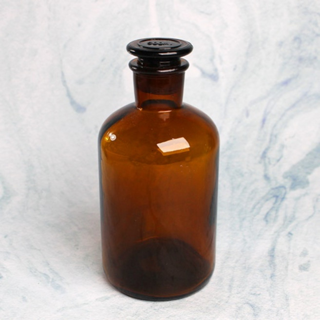 디퓨저 유리 용기 화병 - 다크 브라운 시약병 500ml, 1개, 단일