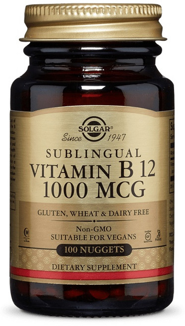 SOLGAR 維他命B12素食錠 1000mcg, 100顆, 1罐