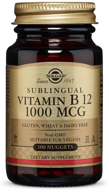 솔가 비타민 B12 1000mcg 너겟, 1개, 100정 - 쿠팡