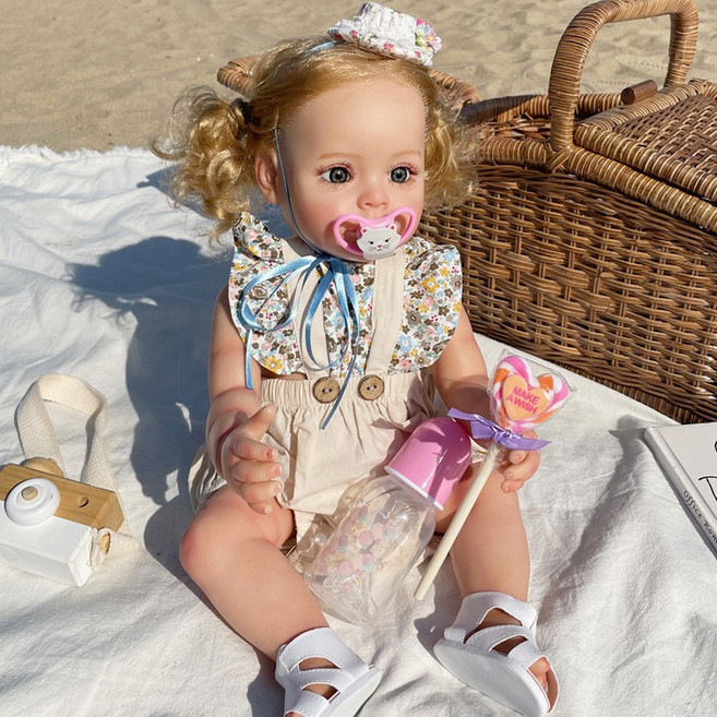 퍼스트패밀리 리본돌 아기인형 베이비돌 아델라인 55cm babydoll reborndoll, 1개