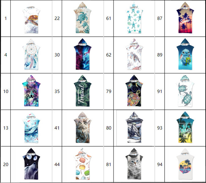 側口袋連帽浴巾 自由潛水 水肺毛巾衣 柔軟吸水 親膚舒適, 1個, 94.MIAMI BEUCH