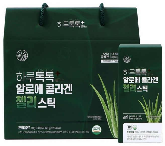 하루톡톡 플러스 알로에콜라겐 젤리스틱 20g x 30개