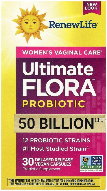 Renew Life Ultimate Flora™ 프로바이오틱 지연 방출 비건 캡슐 30정 Life (리뉴 라이프), 50 0억, 30 개, 1개 - 쿠팡