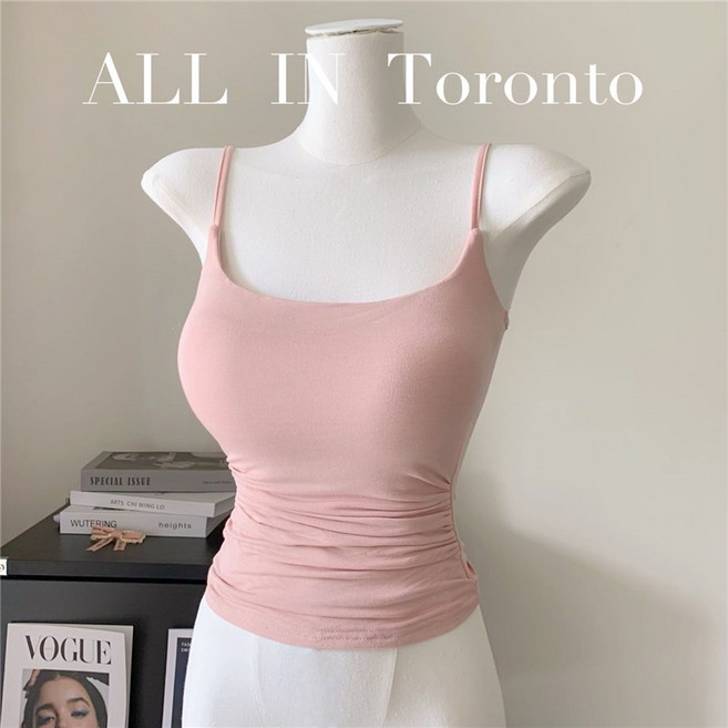 IBOY UGIRL XU0056C 여성 여름 크롭 이너 스판 끈 나시