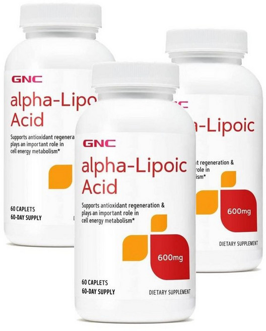 GNC 알파리포산 600mg 캐플릿, 3개, 60정
