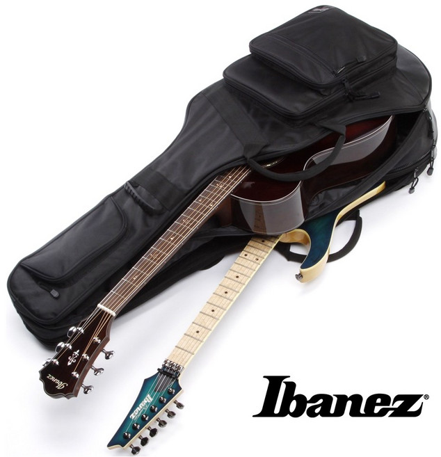 아이바네즈 파워패드 듀얼 긱백 일렉기타 통기타 가방 케이스 IGAB2540-BK (기타 2대 수납), 1개