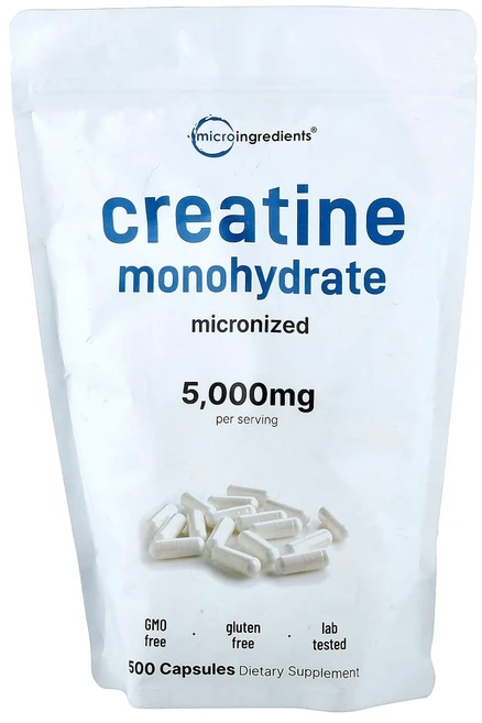 Micro Ingredients 크레아틴 일수화물 캡슐 500정, 1개 - 쿠팡
