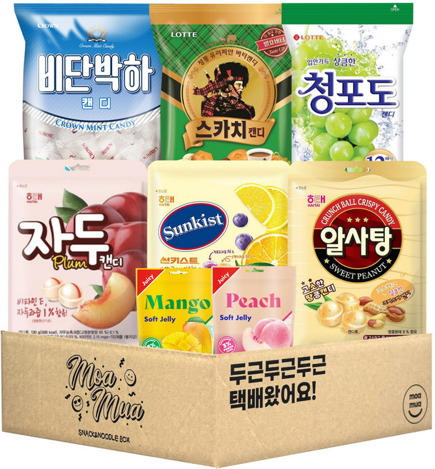 [모아무아] 사무실 음식점 젤리 캔디 간식 세트, 1개