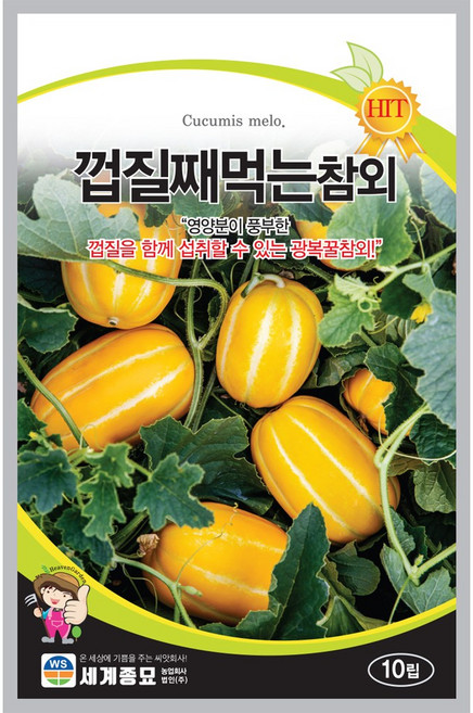 세계종묘 껍질째먹는참외 씨앗 10립, 1개