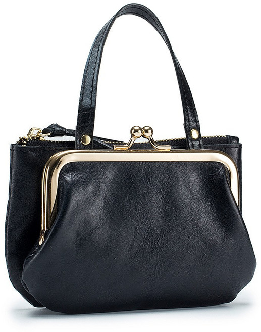 CL-2007新款復古創意收納口金包日式手工真皮