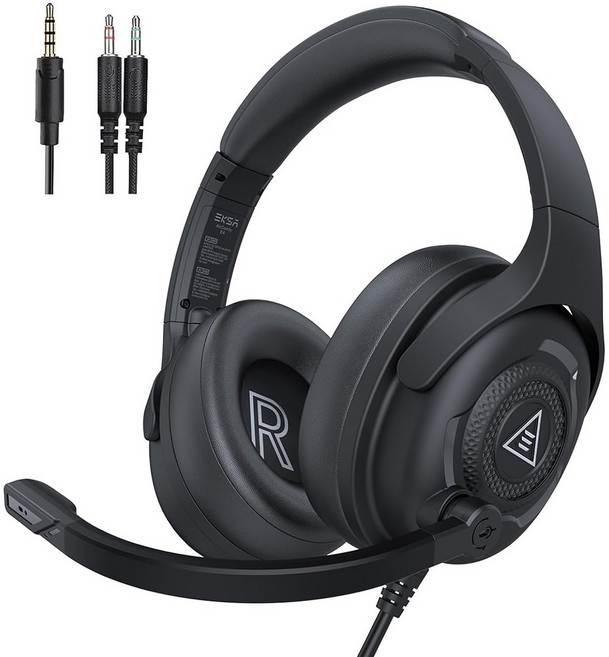 10위 - EKSA E4 게이밍 헤드폰 노이즈캔슬링 마이크 3.5mm PS4/PS5/Xbox 호환, 없음, 1개