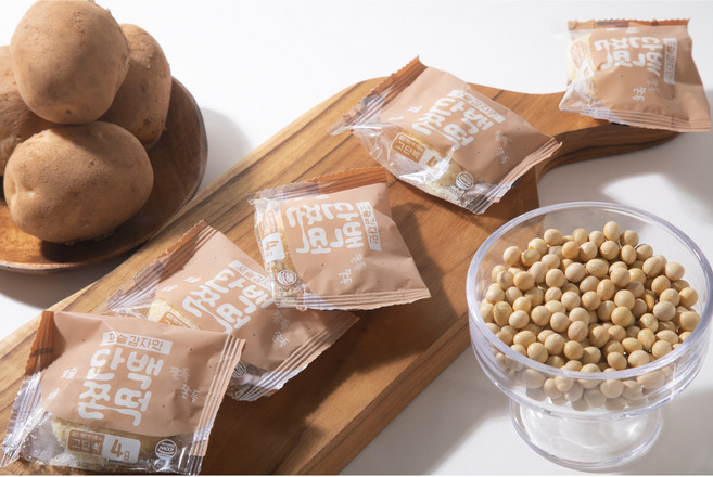 별미힘떡 단백쫀떡 포슬감자맛 개별포장 아침대용간식 냉동떡 40g, 30개