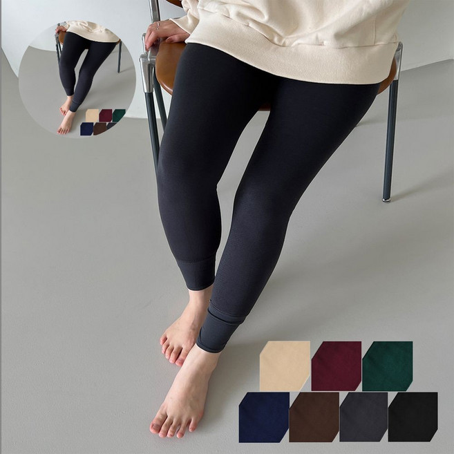 털레깅스 따뜻한 퍼레깅스 뒷꿈치 고리형 시보리 컬러스타킹