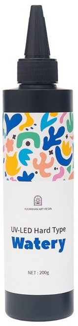 200g UV LED Resin 대용량 고투명 네일 & 공예용 Resin 아트, 저점도 200g, 1개