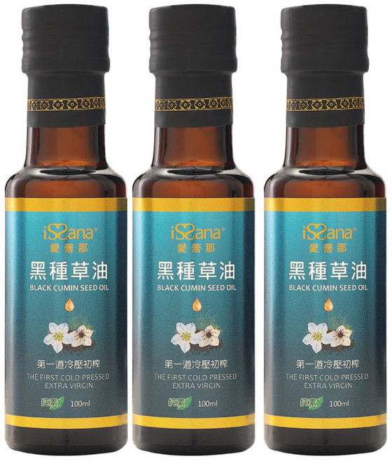 iSana 愛善那 黑種草油, 3個, 100ml