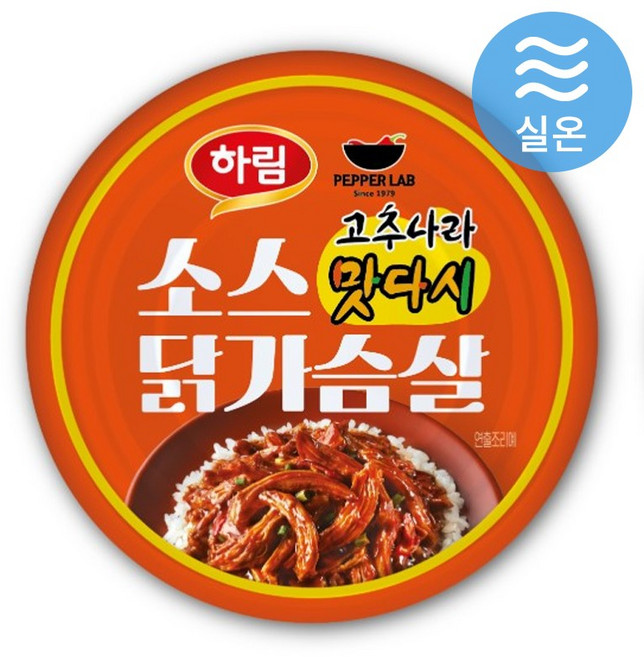 하림 소스닭가슴살캔 고추나라 맛다시, 6개, 135g