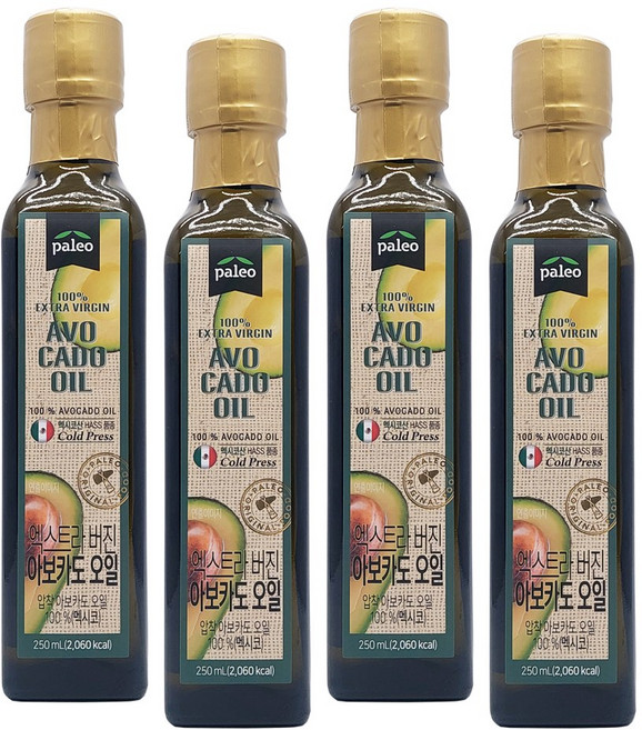 팔레오 아보카도오일 엑스트라버진, 4개, 250ml