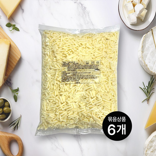 킹스코 골드킹 2.5kg 피자치즈 가공치즈, 6개