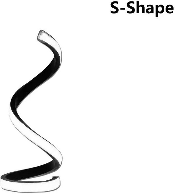 크리 에이 티브 Led 테이블 램프 디 가능한 USB 밤 빛 나선형 뱀 책상 독서 사무실 침실 장식 단추 스위치