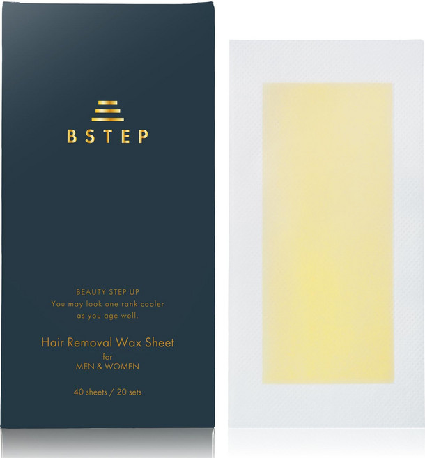 BSTEP 탈모 왁스 탈모 시트 브라질리안 왁스 [대용량 팩 40장들이×장소를