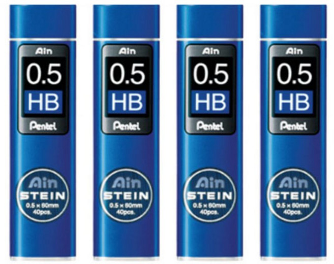 펜텔 아인슈타인 샤프심 0.5mm 4개 세트, 아인 0.5mm HB 4개 세트