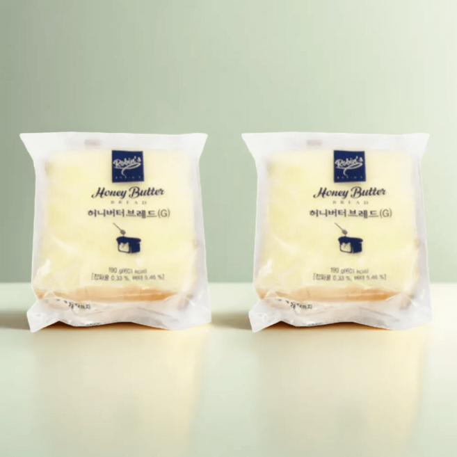 허니버터브레드 카페 디저트 빵 냉동, 190g, 10개