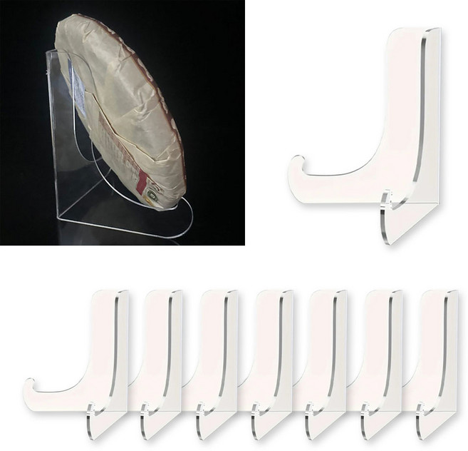 도림 ㄱ자 갈고리 투명 아크릴 다용도 거치대 스탠드, 8개, 투명 S