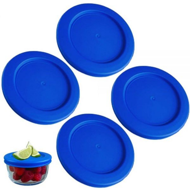 Klare Ware Pyrex 7200-PC용 2컵/470mL 블루 교체 뚜껑/커버 2컵/473.2ml(16온스) 앵커 호킹 및 보관 그릇 *뚜껑만* - *유리 용기 미포함*, 6 Pack