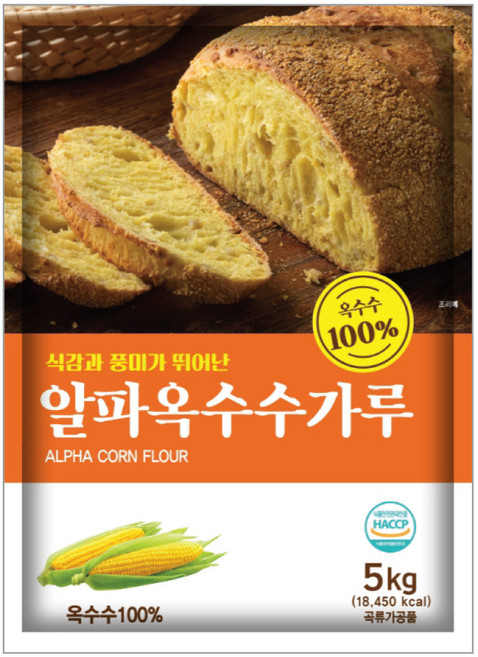 새롬푸드 알파옥수수가루, 5kg, 4개