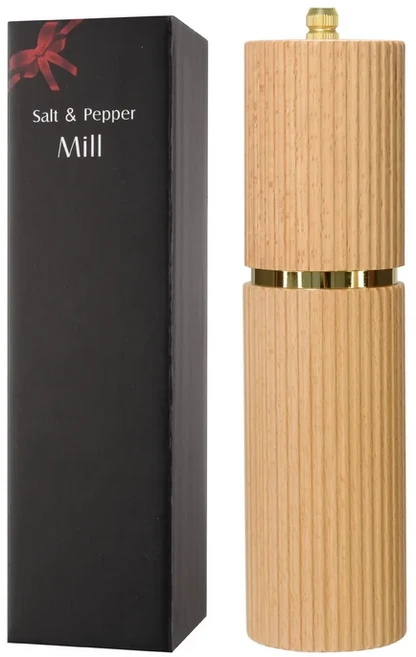 나무 후추 그라인더 수동 밀 조절 입자 크기 주방 테이블 요리 양념용 재충전 도구, 01 B 1pcs