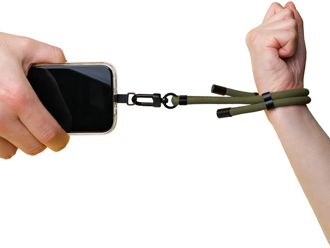 릿츠 도난방지 핸드폰 스트랩 소매치기 방지 유럽여행 필수템, 1개, 딥그린