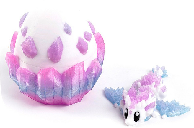 베이비 에그 드래곤 모형 인형 자유관절 3D프린터 선물 소품 P320, 1개, 크리스탈드래곤