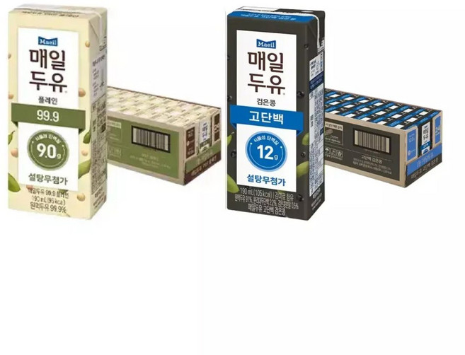 매일두유 99.9 검은콩 고단백 각 24개씩, 48개, 190ml