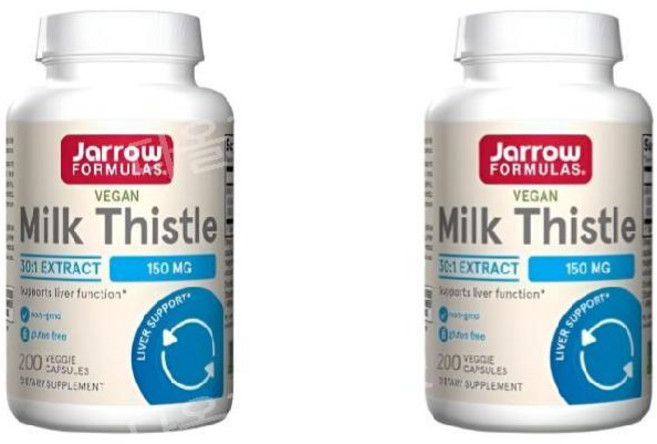 (2병) 자로우 비건 표준화된 밀크시슬 150 mg 200 배지캡슐 재로우 Milk Thistle, 200정, 2개