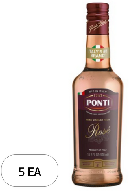 폰티 로제 와인비네거, 500ml, 5개