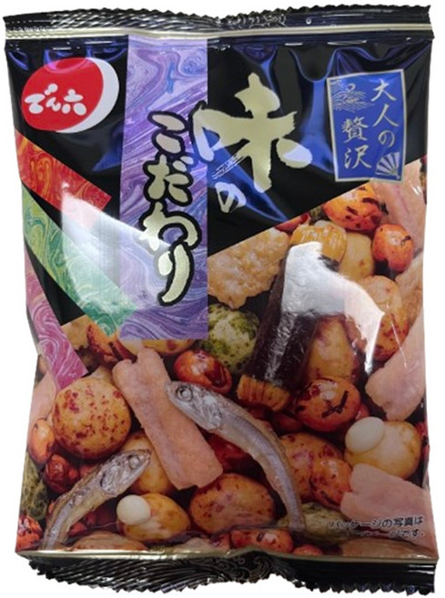 덴로쿠 아지노 코다와리 일본 믹스 안주 쌀과자, 1개, 88g