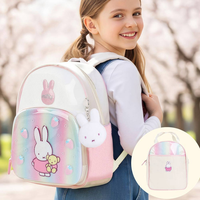 미피 책가방세트 시크릿 레인보우 초등 저학년 여아용 책가방 신주머니 초등학생 신학기 입학 선물