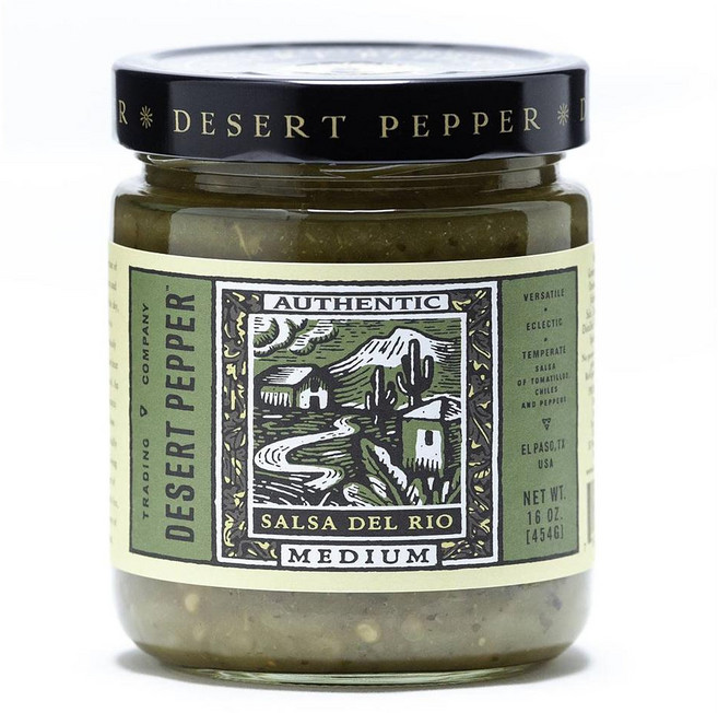 Desert Pepper 데저트 페퍼 디저트 후추 살사 델 리오 미디엄, 454g, 2개