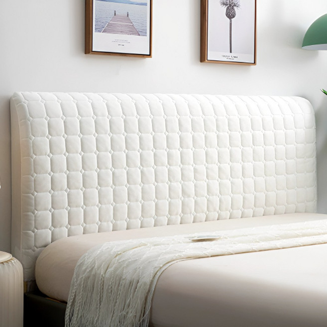 유루카 침대 헤드 커버 사계절, 1개, 화이트