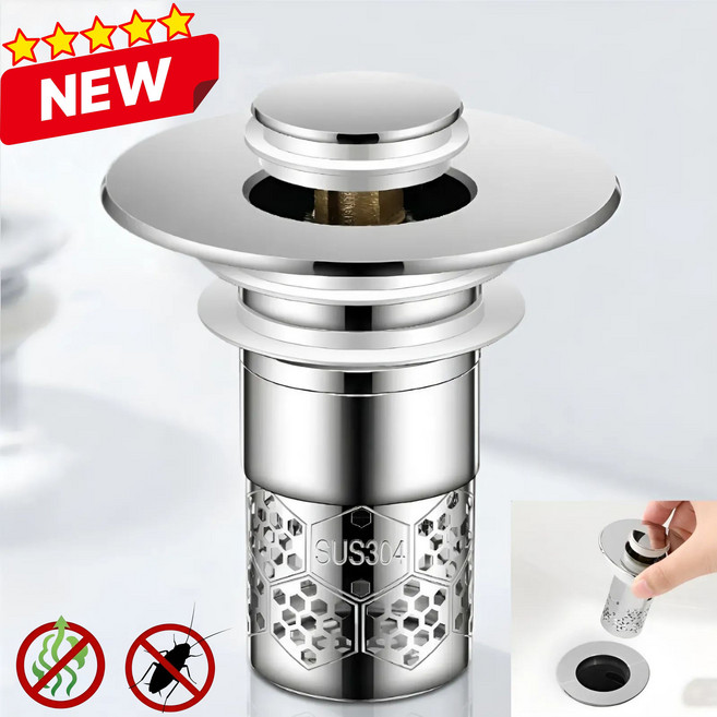 베리후 막힘차단 SUS304 세면대팝업 마개