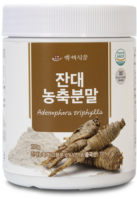 백세식품 잔대 농축분말, 1개, 200g