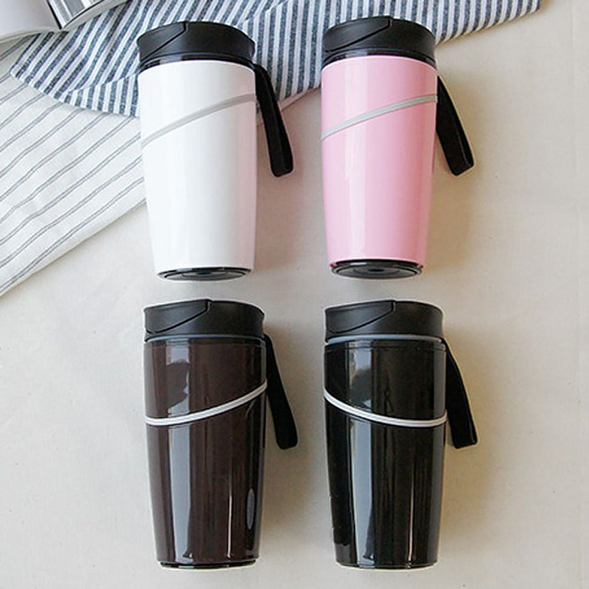 스텐 오뚝이 텀블러 350ml 1P 보온 보냉 카페 물병_ 20264213EA, 브라운