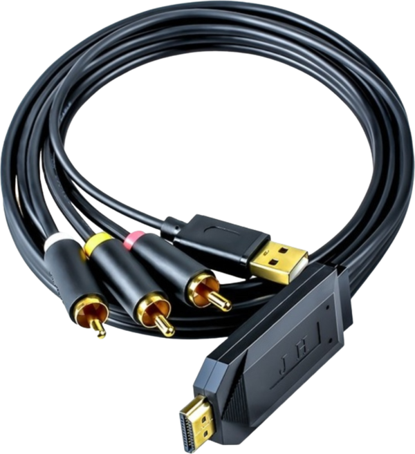 AV轉HDMI 音視頻同步轉接高清線, 1個, 單品