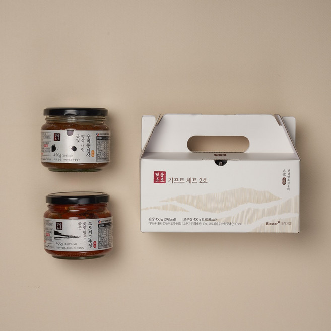 믿음으로 기프트세트 2호 (우리콩된장450g+고로쇠고추장450g), 1개