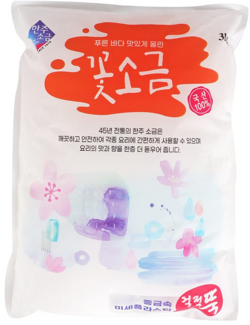 푸드올마켓_ 한주 꽃소금 3kg, 1개