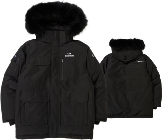 아이더 EIDER 주머니 많은 야상형 스타일 탄탄한 소재 구스 다운 자켓