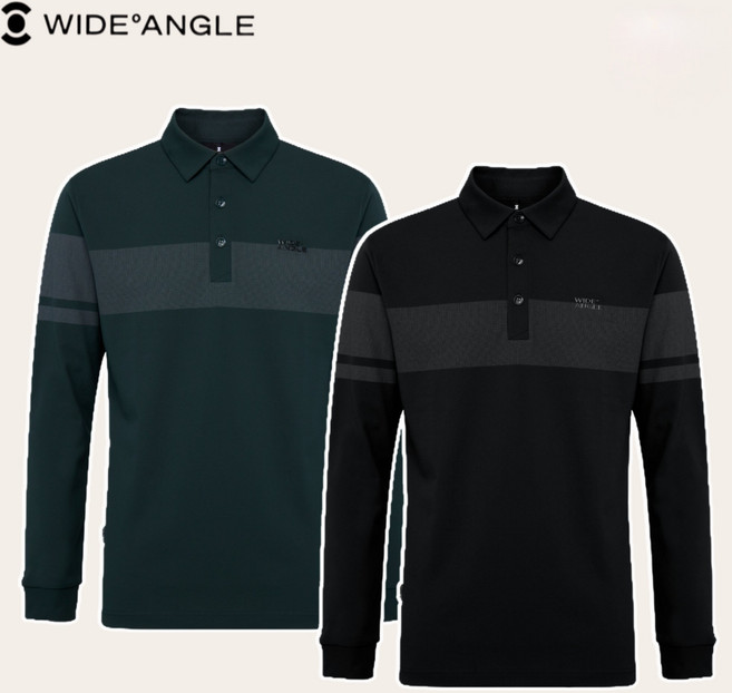 와이드앵글 남성 골프웨어 봄 간절기 카라넥 커프스 PK 폴로 골프 티셔츠 WMP26293